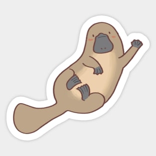 Cute platypus cartoon Sticker